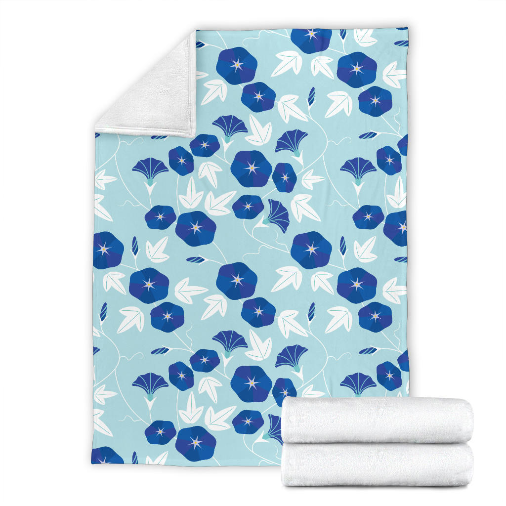 Morning Glory Pattern Print Design MG07 Fleece Blanket