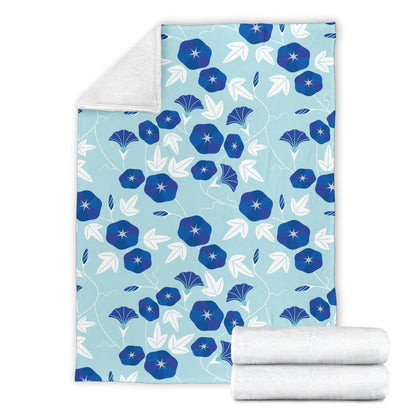 Morning Glory Pattern Print Design MG07 Fleece Blanket