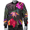 Hibiscus Pattern Print Design HB014 Men Bomber Jacket