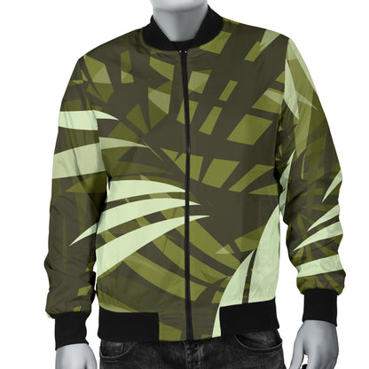Palm Leaves Pattern Print Design PL05 Men Bomber Jacket