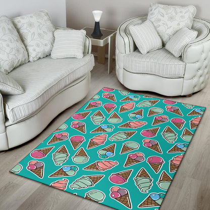 Ice Cream Pattern Print Design IC01 Area Rugs