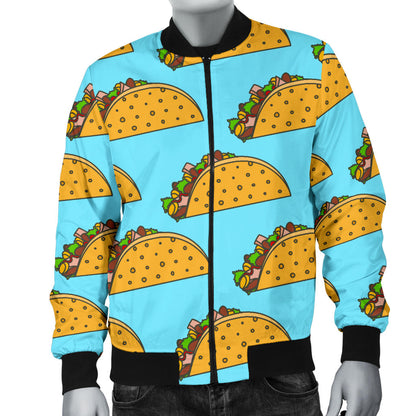 Taco Pattern Print Design TC03 Men Bomber Jacket
