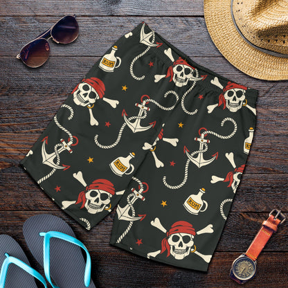 Pirate Pattern Print Design A02 Mens Shorts