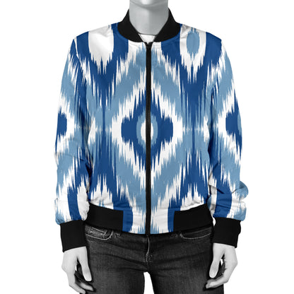 Ikat Pattern Print Design 03 Women's Bomber Jacket