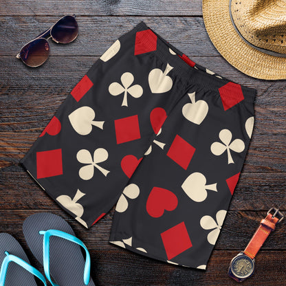Poker Cards Pattern Print Design A02 Mens Shorts