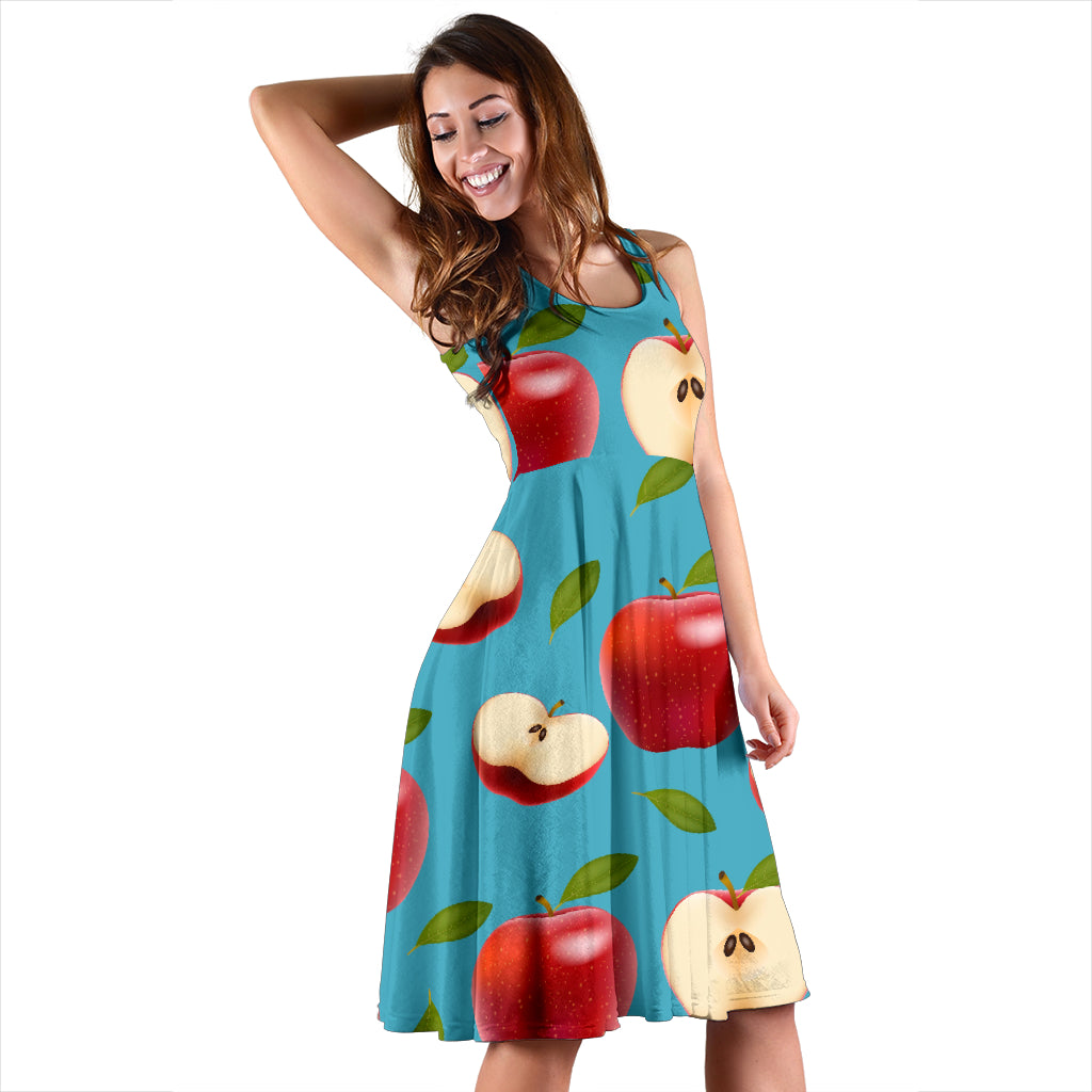 Apple Pattern Print Design AP012 Midi Dress