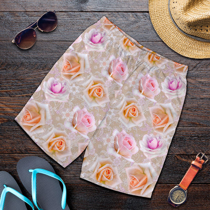 Rose Pattern Print Design RO011 Mens Shorts