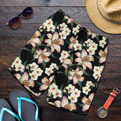 Lily Pattern Print Design LY03 Mens Shorts