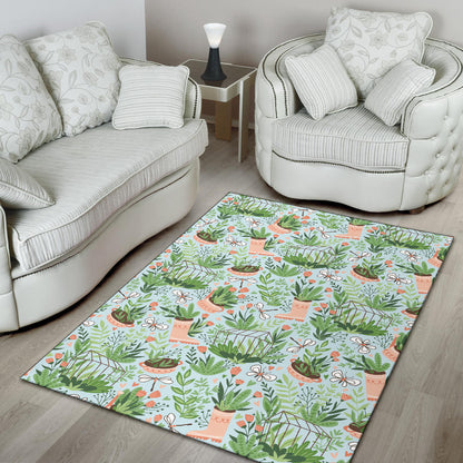 Gardening Pattern Print Design G04 Area Rugs
