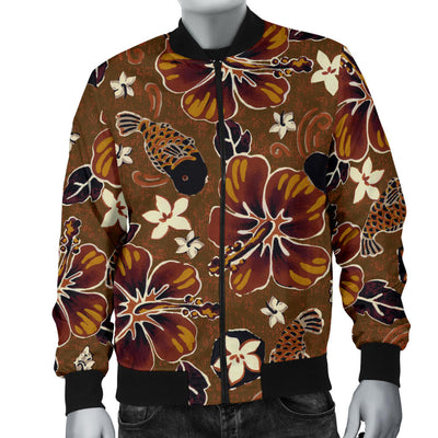 Hawaiian Themed Pattern Print Design H01 Men Bomber Jacket