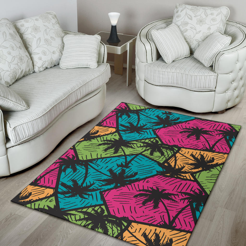 Palm Tree Pattern Print Design PT09 Area Rugs