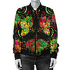 lotus Boho Pattern Print Design LO09 Women Bomber Jacket