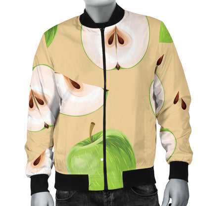Apple Pattern Print Design AP07 Men Bomber Jacket