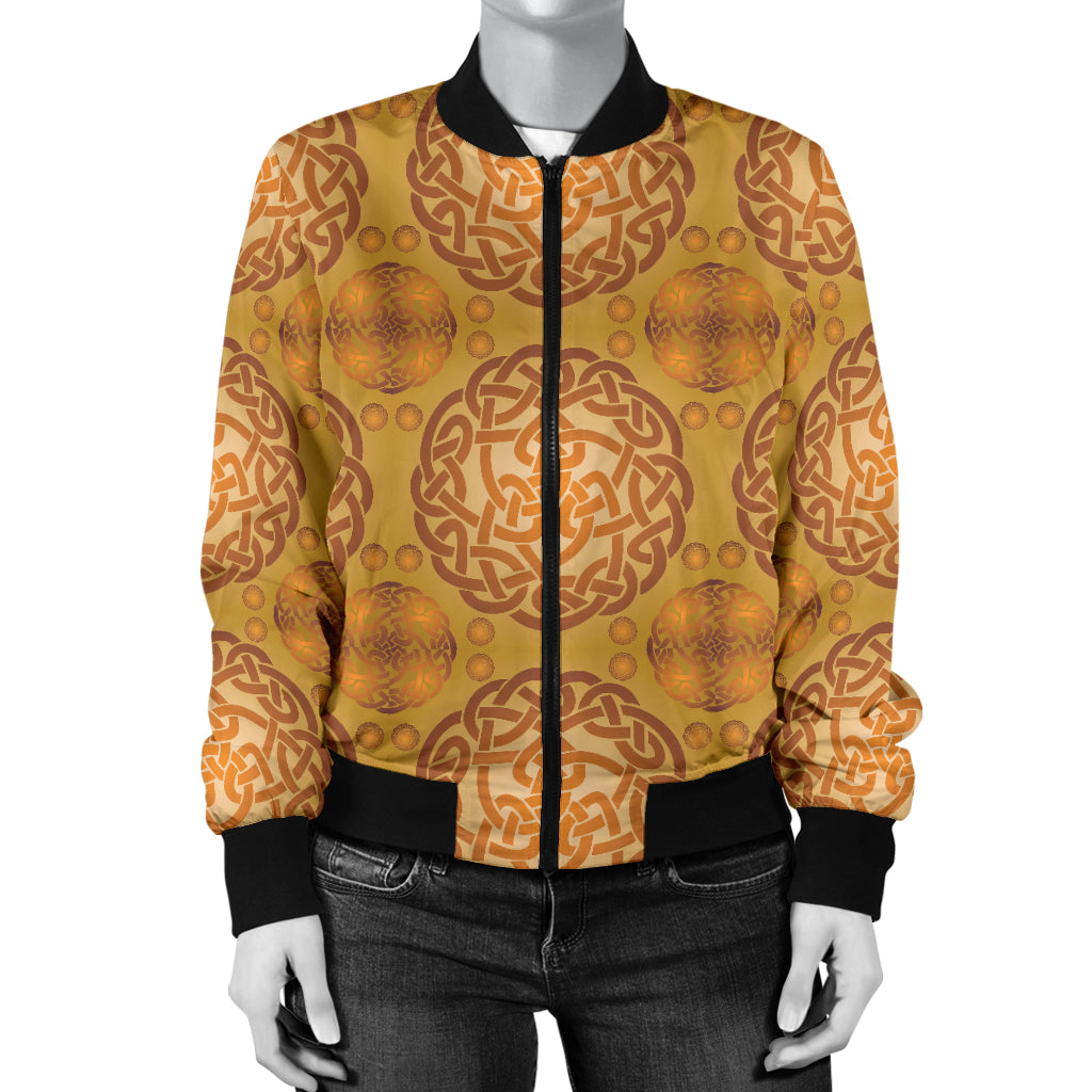 Celtic Pattern Print Design 01 Women's Bomber Jacket