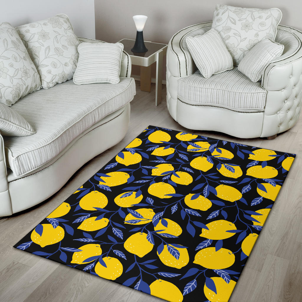 Lemon Pattern Print Design LM01 Area Rugs