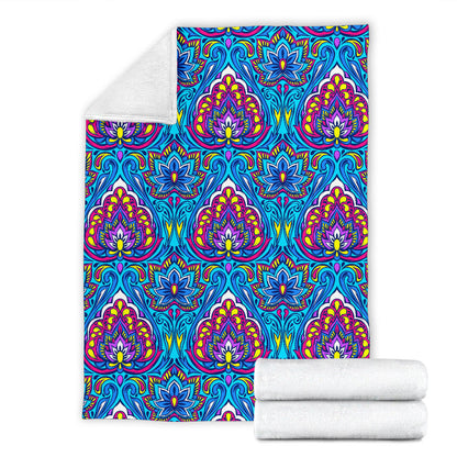 lotus Boho Pattern Print Design LO010 Fleece Blanket