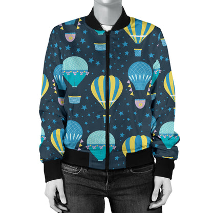 Ballon Pattern Print Design 06 Women's Bomber Jacket