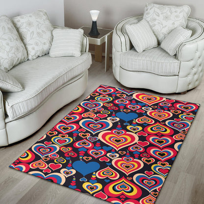 Heart Pattern Print Design HE08 Area Rugs