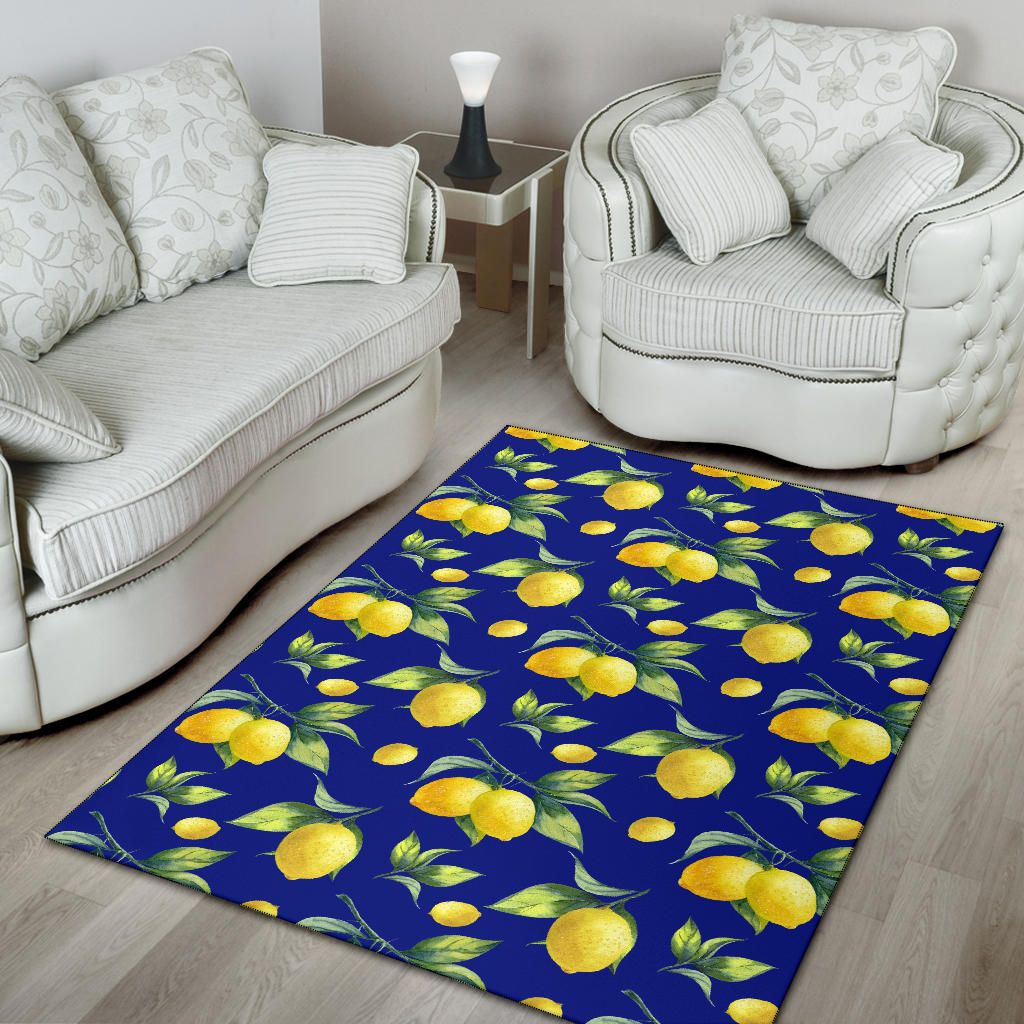 Lemon Pattern Print Design LM06 Area Rugs