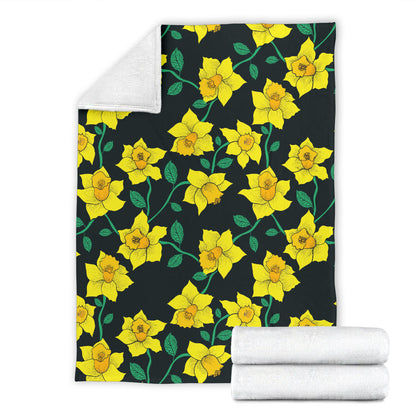 Daffodils Pattern Print Design DF03 Fleece Blanket
