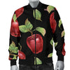 Apple Pattern Print Design AP011 Men Bomber Jacket