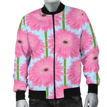 Gerberas Pattern Print Design GB01 Men Bomber Jacket