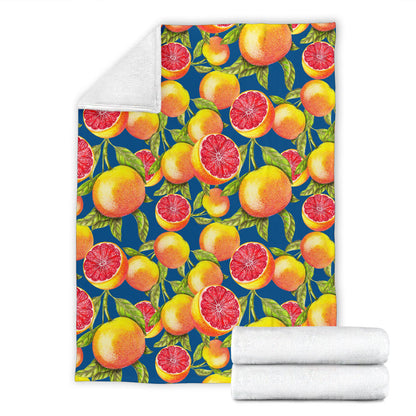 Grapefruit Pattern Print Design GF04 Fleece Blanket