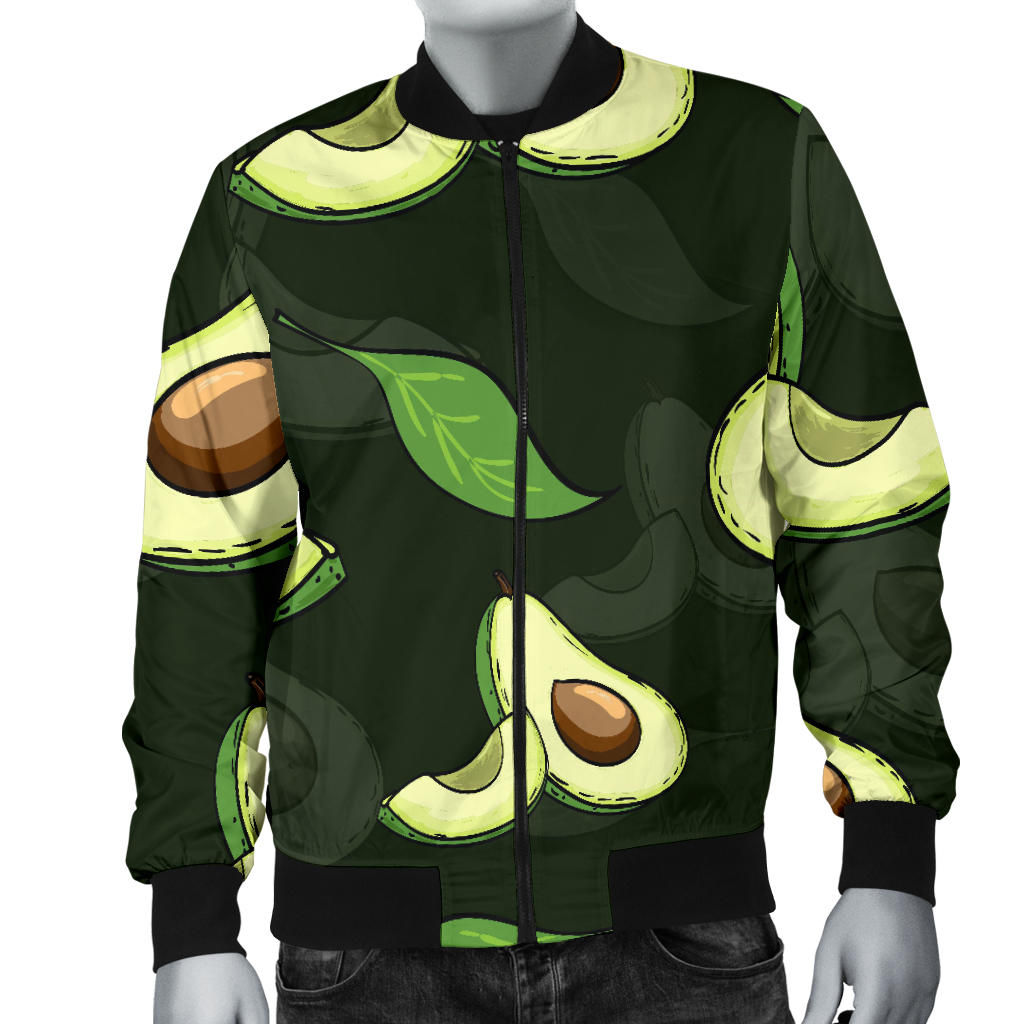 Avocado Pattern Print Design AC07 Men Bomber Jacket