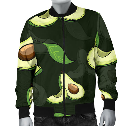 Avocado Pattern Print Design AC07 Men Bomber Jacket
