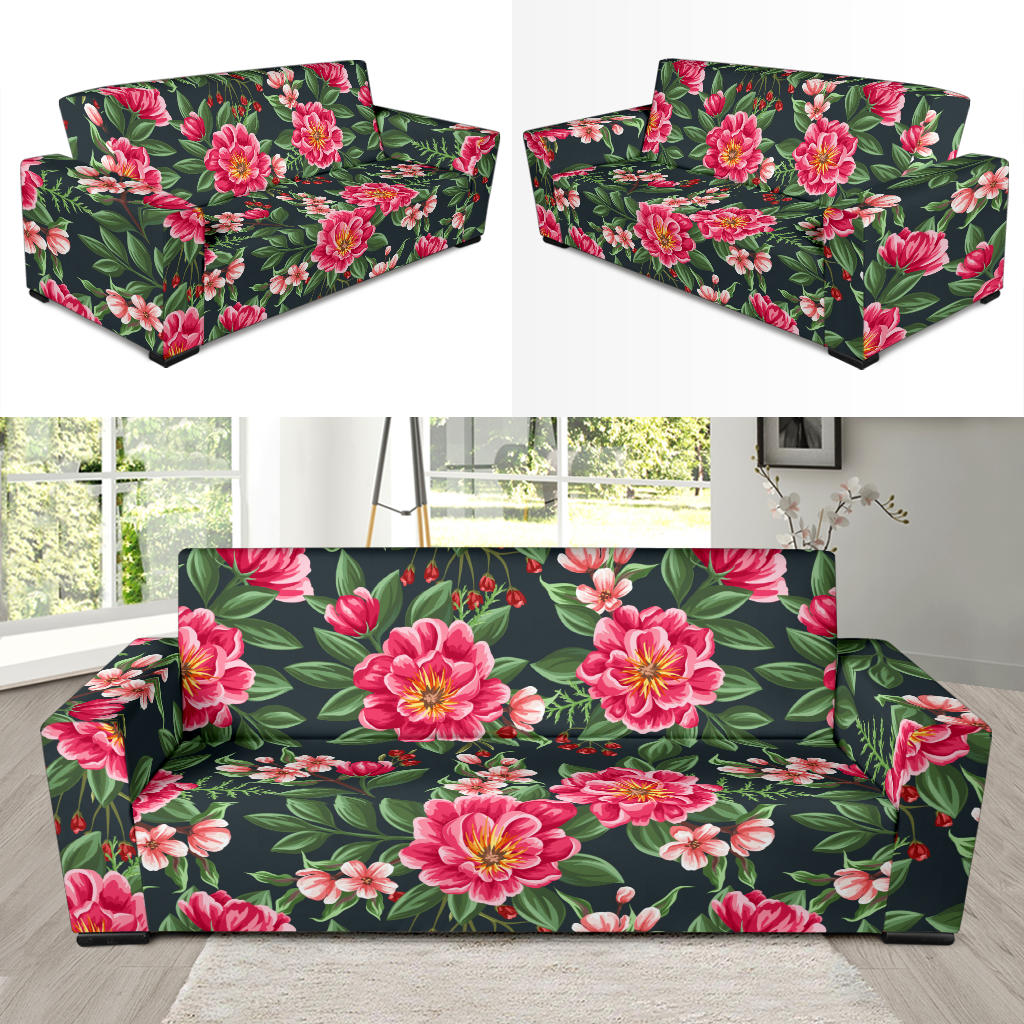 Summer Floral Pattern Print Design SF06 Sofa Slipcover
