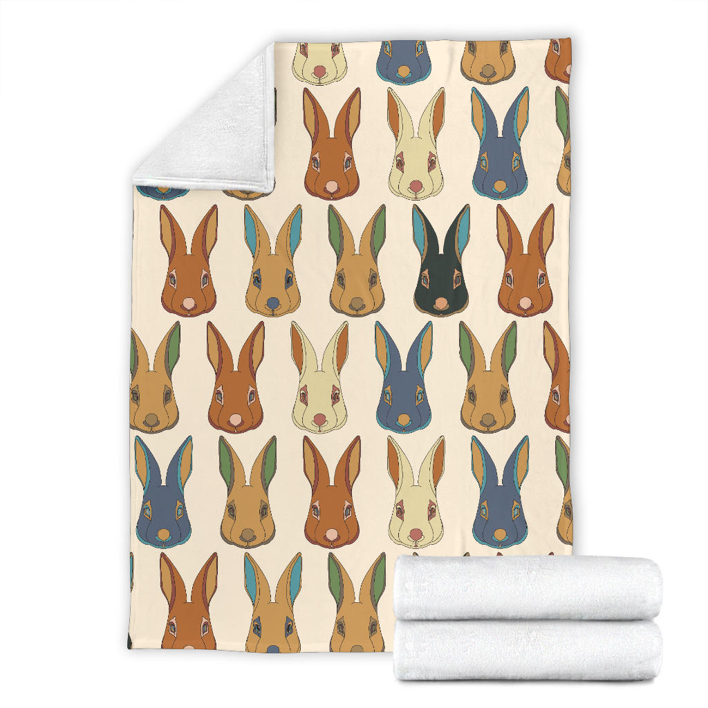 Rabbit Pattern Print Design RB04 Fleece Blanket