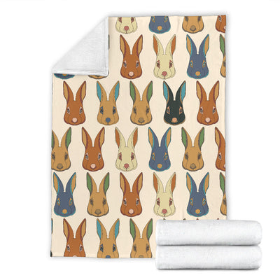 Rabbit Pattern Print Design RB04 Fleece Blanket