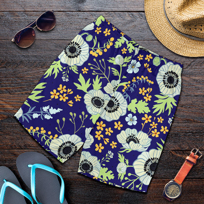 Anemone Pattern Print Design AM06 Mens Shorts