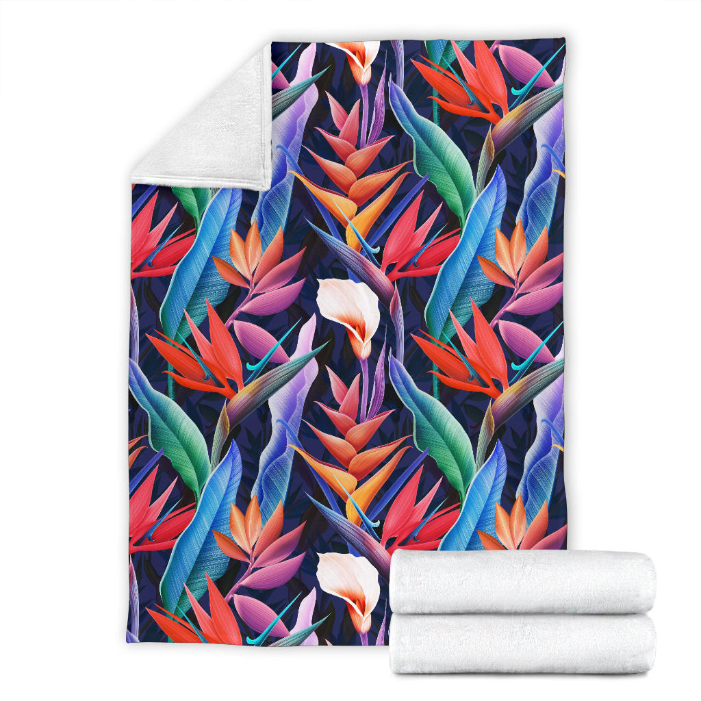 Tropical Flower Pattern Print Design TF023 Fleece Blanket