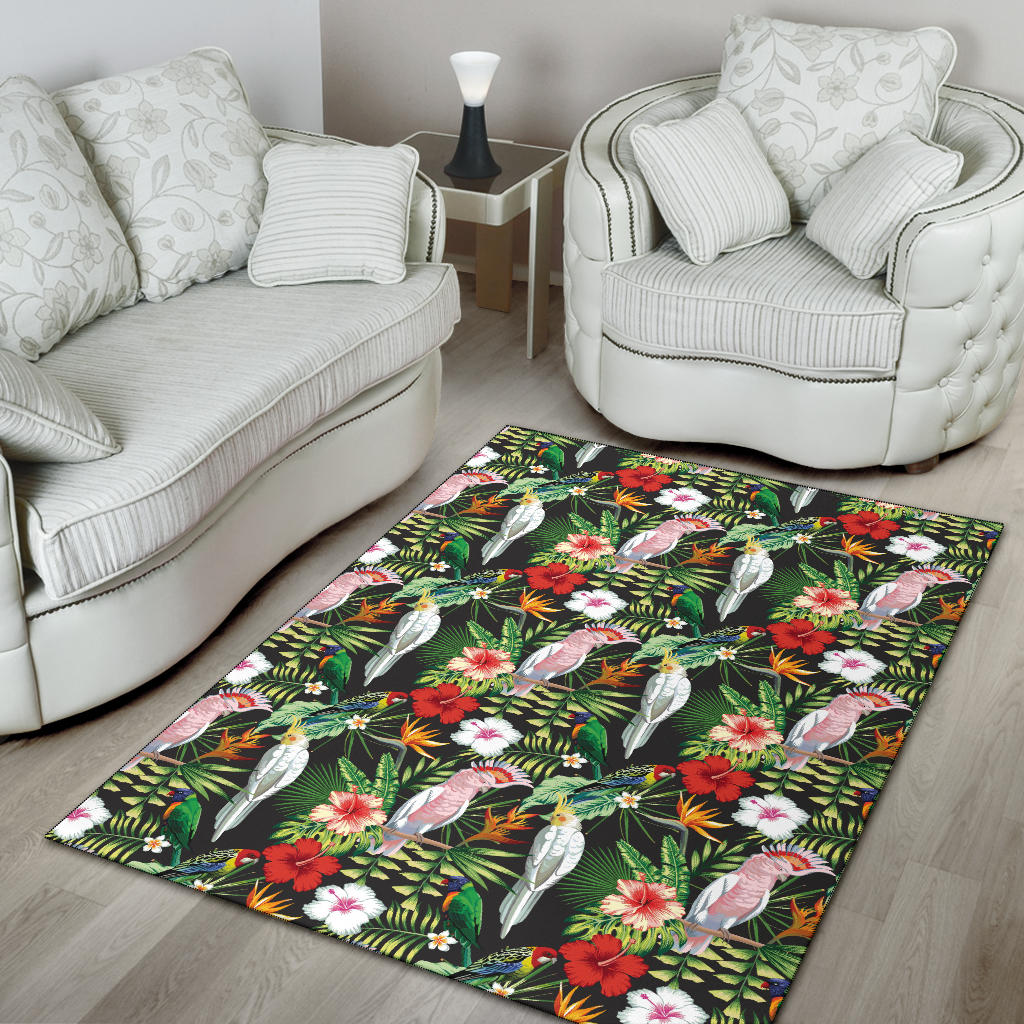 Tropical Flower Pattern Print Design TF03 Area Rugs