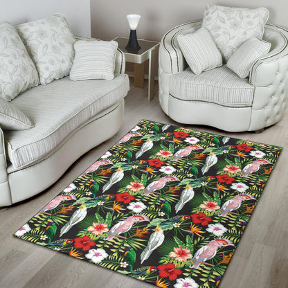 Tropical Flower Pattern Print Design TF03 Area Rugs