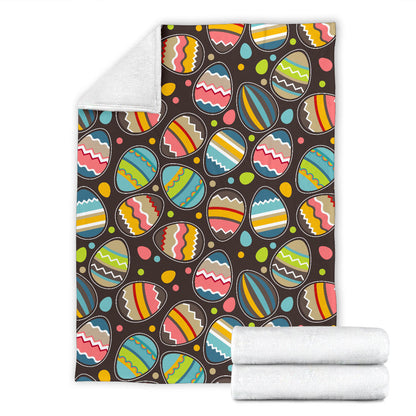 Easter Eggs Pattern Print Design RB03 Fleece Blanket