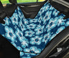 Blue Hibiscus Pattern Print Design HB011 Rear Dog  Seat Cover