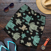 Sea Turtle Stamp Pattern Mens Shorts