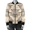 lotus Boho Pattern Print Design LO05 Women Bomber Jacket