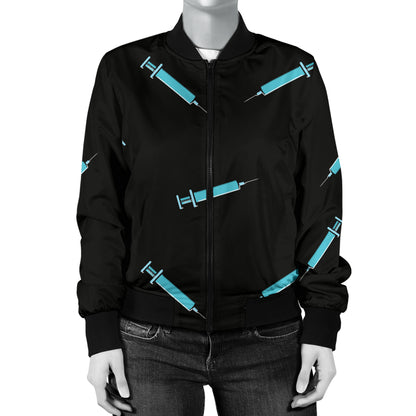 Phlebotomist Pattern Print Design A04 Women's Bomber Jacket