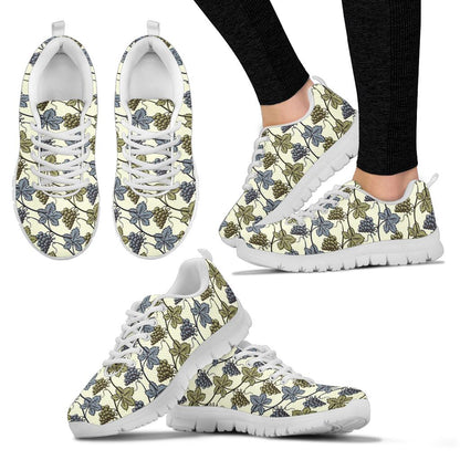 Grape Pattern Print Design GP03 Sneakers White Bottom Shoes
