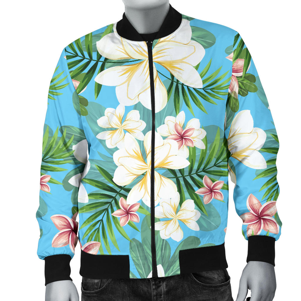 Plumeria Pattern Print Design PM028 Men Bomber Jacket