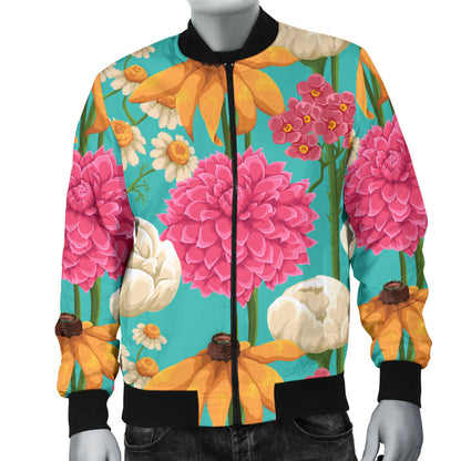 Summer Floral Pattern Print Design SF07 Men Bomber Jacket