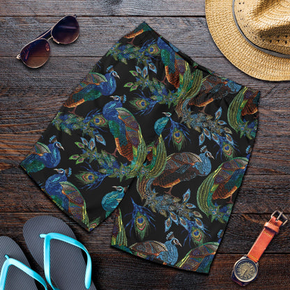 Peacock Pattern Print Design A04 Mens Shorts