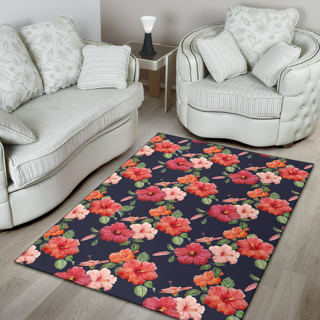 Tropical Flower Pattern Print Design TF020 Area Rugs
