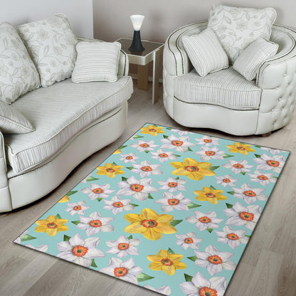 Daffodils Pattern Print Design DF07 Area Rugs