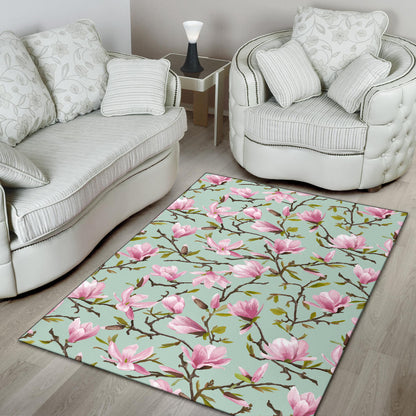 Magnolia Pattern Print Design MAG04 Area Rugs
