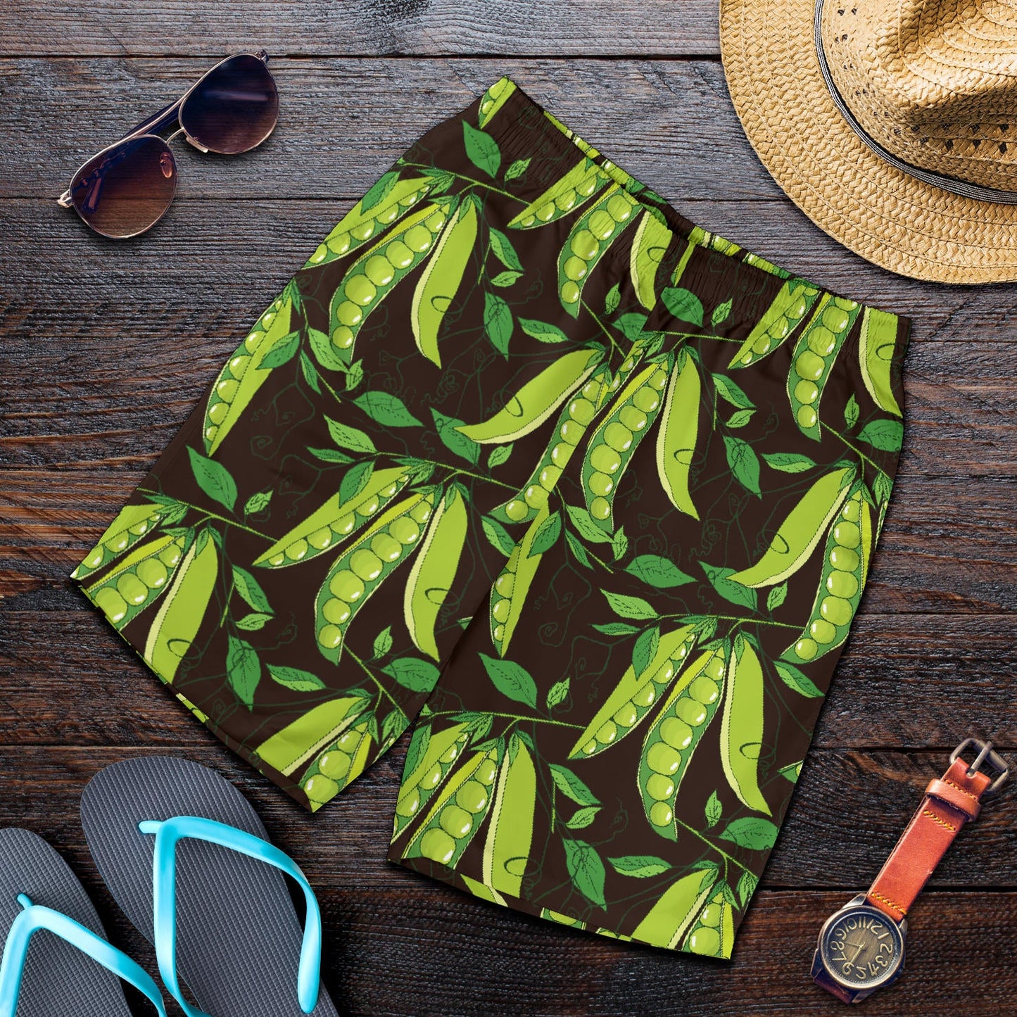 Peas Pattern Print Design A03 Mens Shorts