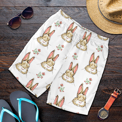Rabbit Pattern Print Design RB09 Mens Shorts